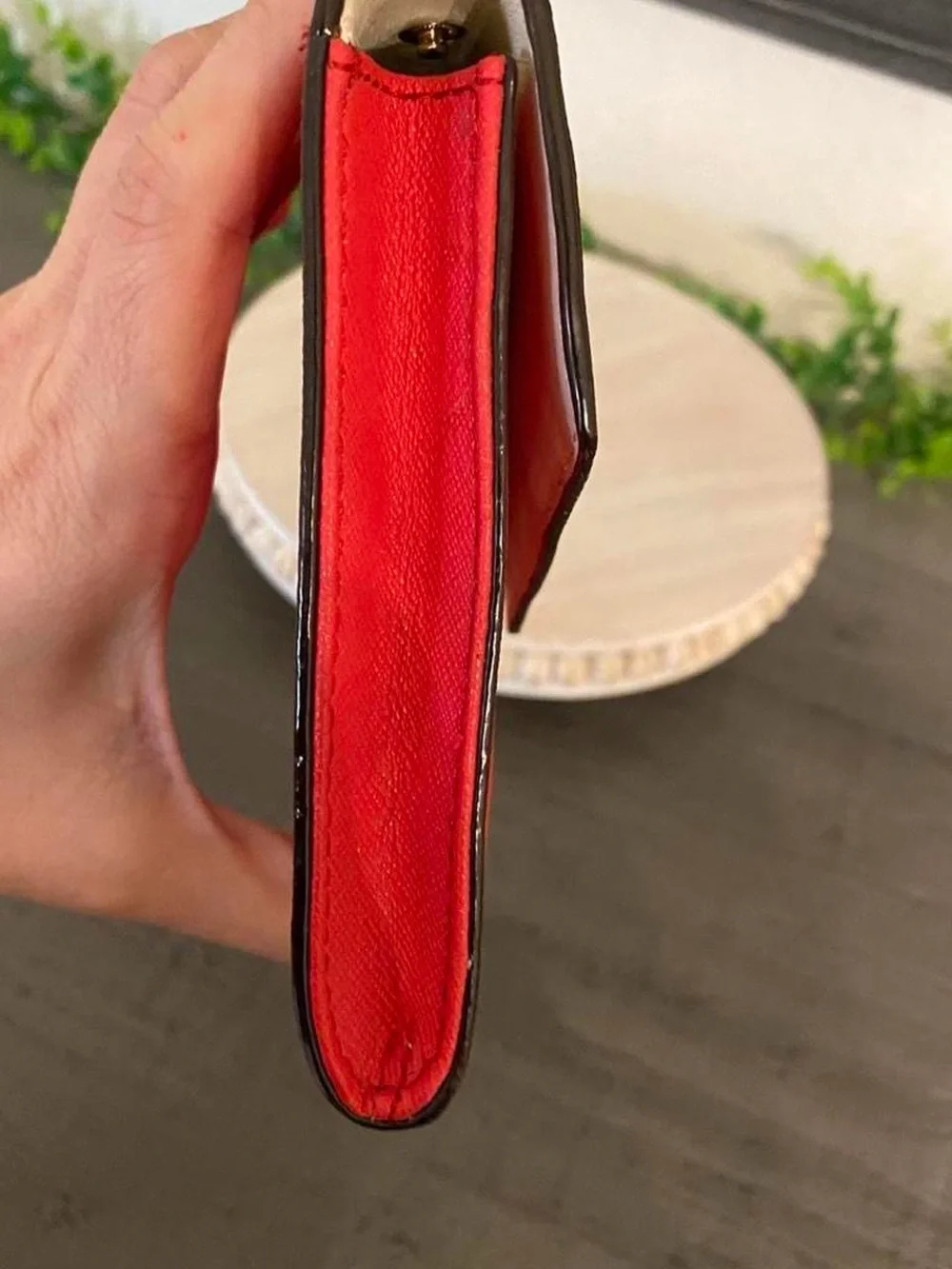 kate spade Red Envelope Wallet Clutch with Gold Logo